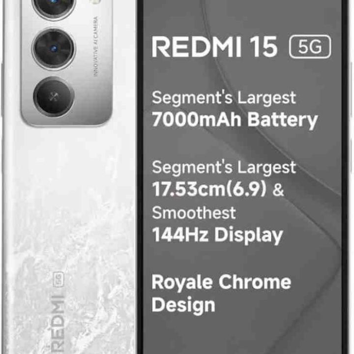 REDMI 15 5G FROSTED WHITE (8GB RAM/ 256 GB ROM)