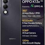 OPPO K13x 5G 6000mAh and SUPERVOOC Charger & AI (Breeze blue, 128 GB 6GB RAM)